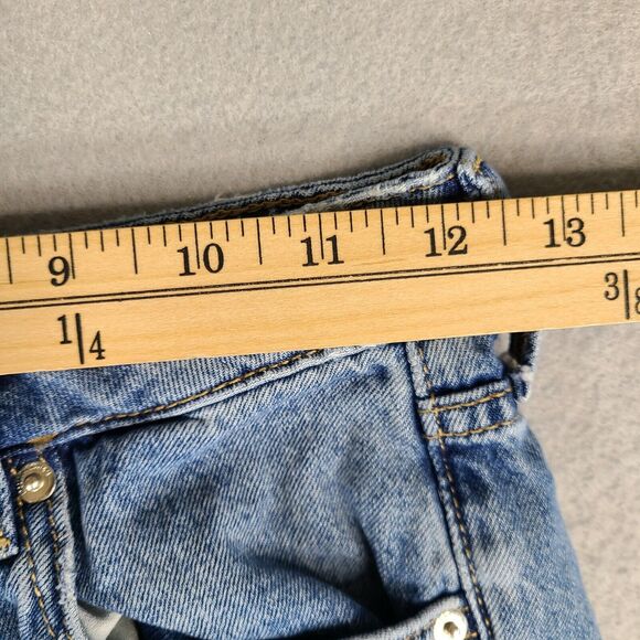 Divided by H&M Jeans Women's Size 2 (24x25.5) Button Fly Bling‎ Rhinestone Blue - Picture 8 of 11